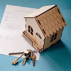 Vertrag, Häuschen, Schlüssel Vertrag, Häuschen, Schlüssel