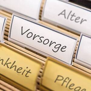 Foto von Karteikasten mit dem Stichwort Vorsorge u.Ä. Foto von Karteikasten mit dem Stichwort Vorsorge